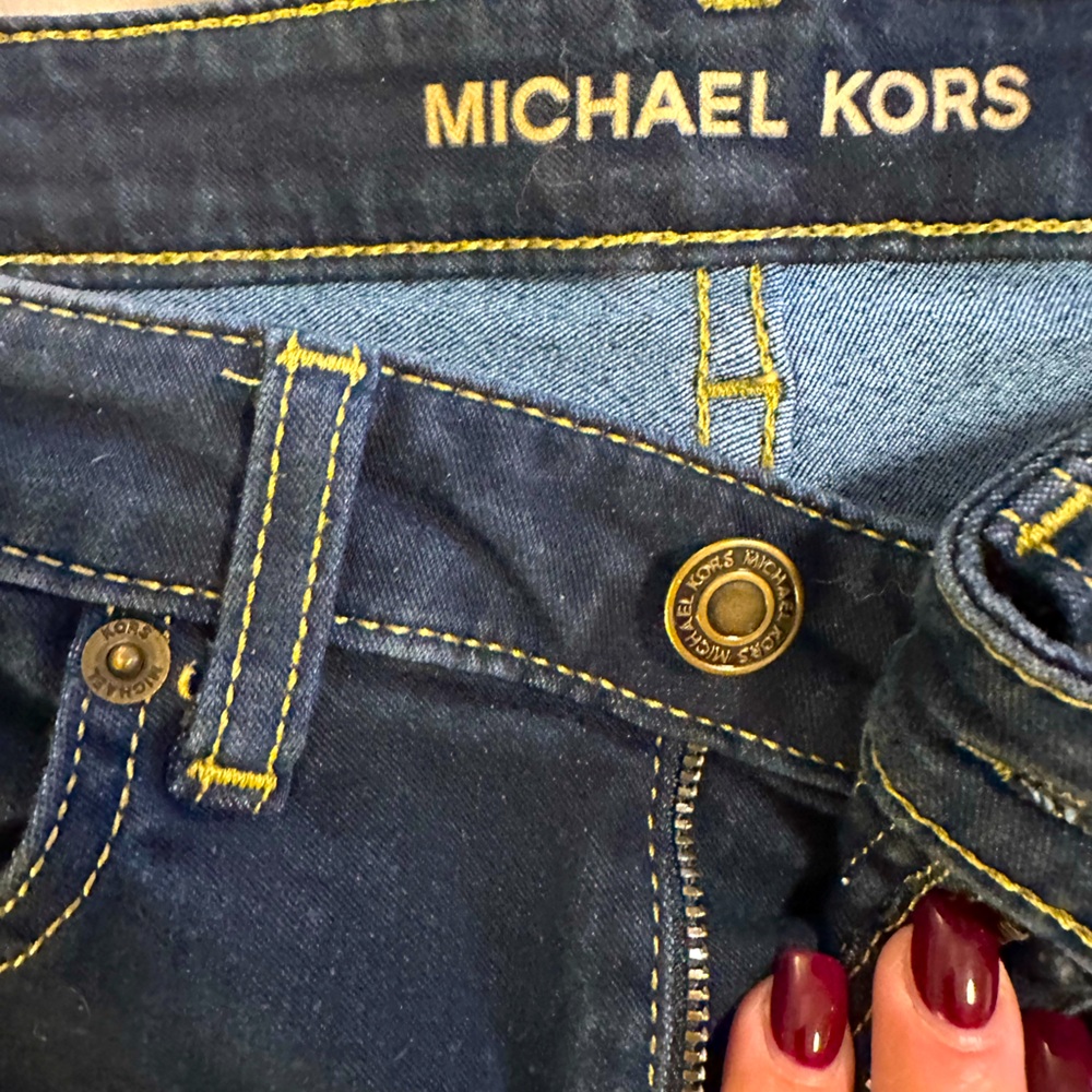 Michael Kors dark blue stretchy skinny jeans